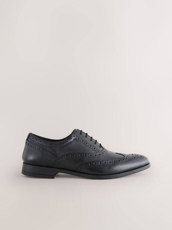 Singertrad582466 Black Sdard Fit Leather Oxford Brogue Shoes - Image 2