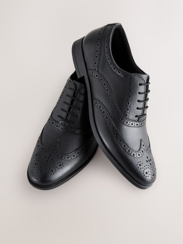 Singertrad582466 Black Sdard Fit Leather Oxford Brogue Shoes - Image 4