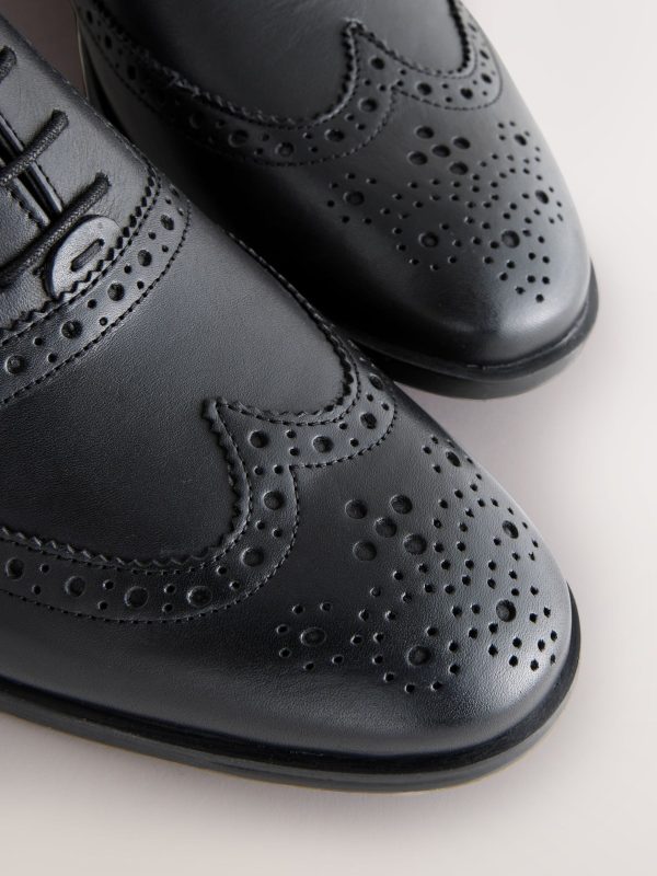 Singertrad582466 Black Sdard Fit Leather Oxford Brogue Shoes - Image 5