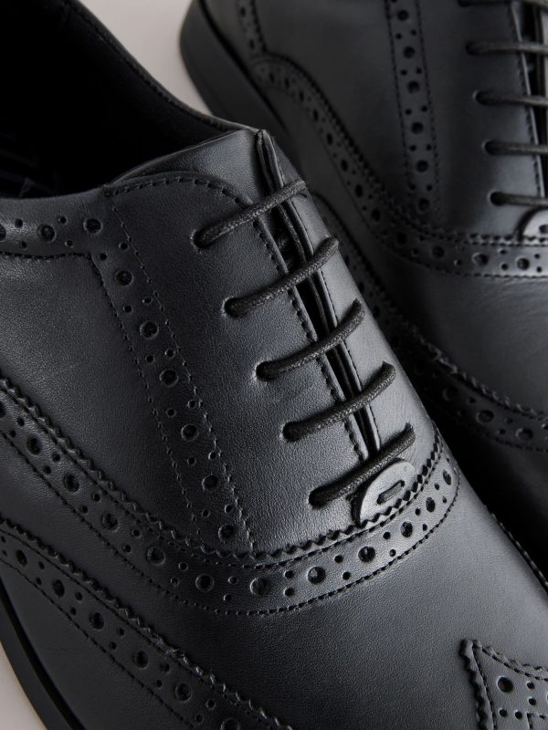 Singertrad582466 Black Sdard Fit Leather Oxford Brogue Shoes - Image 6