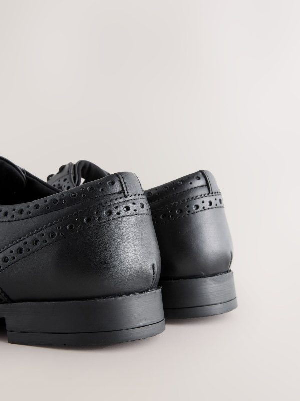 Singertrad582466 Black Sdard Fit Leather Oxford Brogue Shoes - Image 7