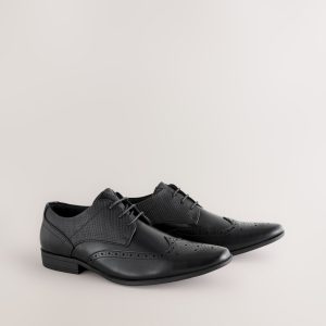 Singertrad582469 Black Sdard Fit Brogue Shoes