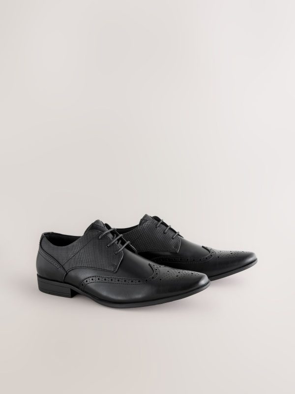 Singertrad582469 Black Sdard Fit Brogue Shoes