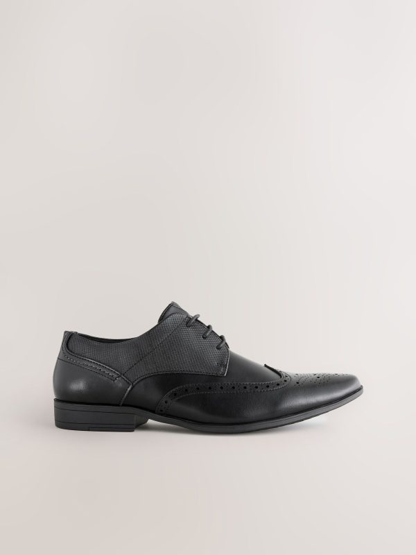 Singertrad582469 Black Sdard Fit Brogue Shoes - Image 2