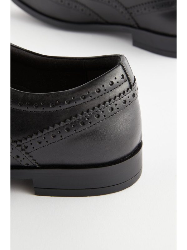Singertrad582467 Black Wide Fit Leather Oxford Brogue Shoes - Image 2
