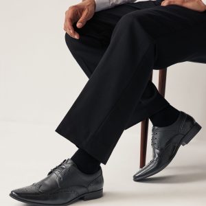 Singertrad582476 Black Wide Fit Brogue Shoes