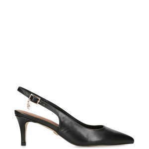 Singertrad582492 Black Holland Kitten Heel Slingback Shoes