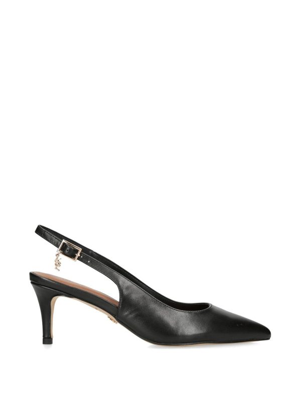 Singertrad582492 Black Holland Kitten Heel Slingback Shoes