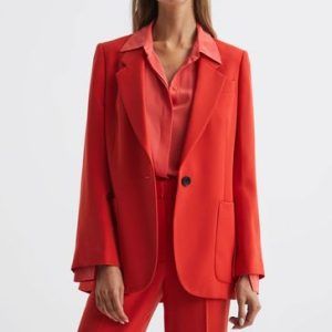 Singertrad582511 Coral Maia Single Breasted Split Sleeve Tailored Fit Suit