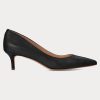 Singertrad582485 Lauren Adrienne Leather Kitten Heel Shoes