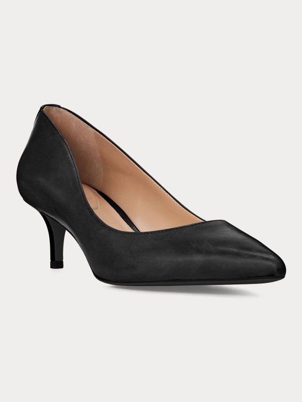 Singertrad582485 Lauren Adrienne Leather Kitten Heel Shoes - Image 2