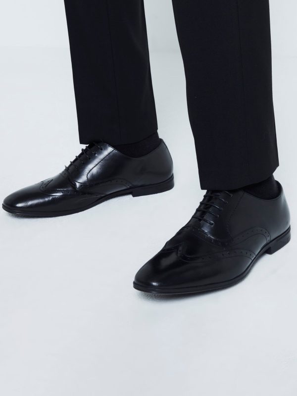 Singertrad582478 Black Wide Fit Brogues Shoes