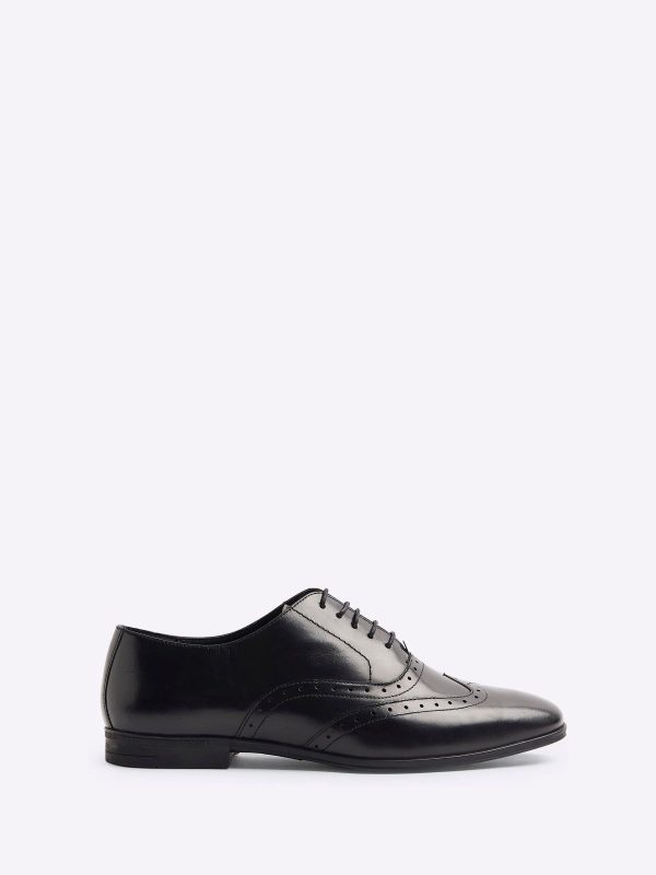 Singertrad582478 Black Wide Fit Brogues Shoes - Image 2