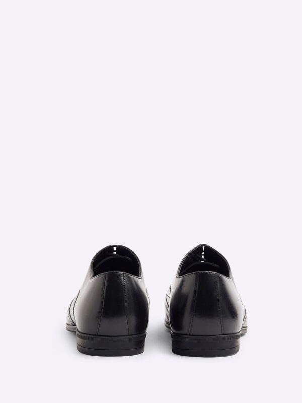 Singertrad582478 Black Wide Fit Brogues Shoes - Image 4