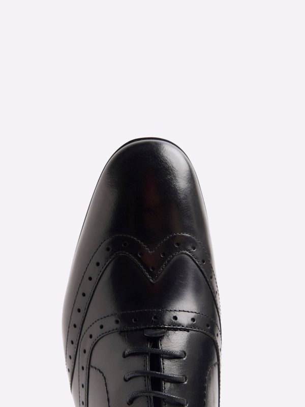 Singertrad582478 Black Wide Fit Brogues Shoes - Image 5