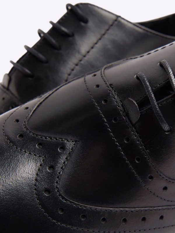 Singertrad582478 Black Wide Fit Brogues Shoes - Image 6