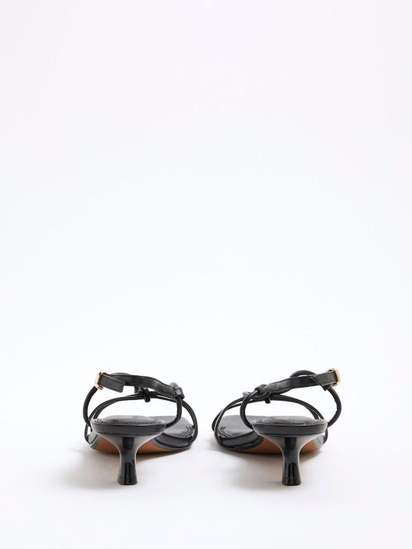 Singertrad582489 Black Kitten Heeled Strappy Sandals - Image 3