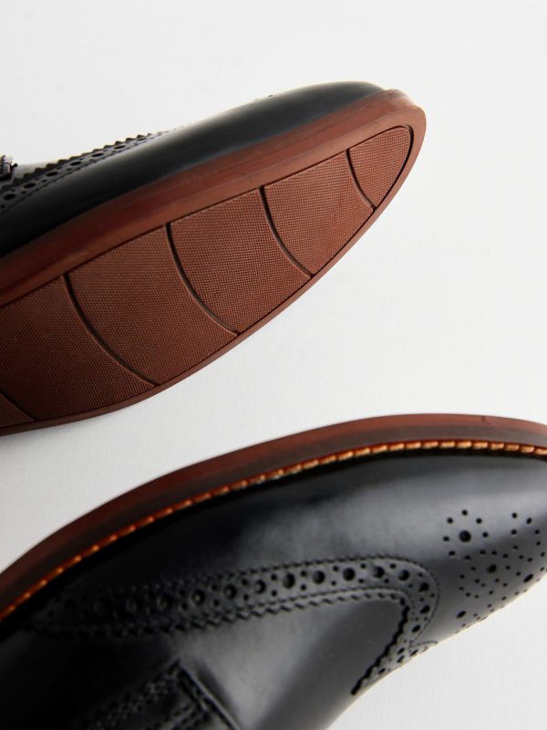 Singertrad582474 Black Leather Brogue Boots - Image 6
