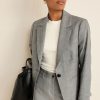Singertrad582503 Grey Tailored Single Breasted Suit