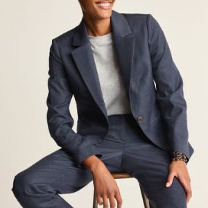 Singertrad582507 Navy Tailored Single Breasted Suit
