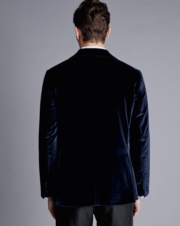 Singertrad582443 Italian Velvet Jacket - Navy - Image 4