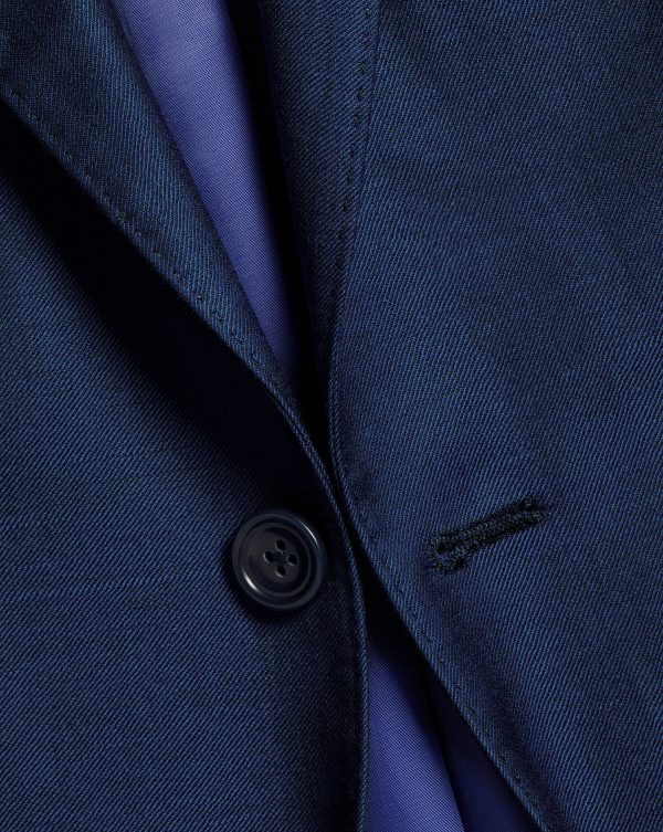 Singertrad582446 Natural Stretch Twill Suit - Mid Blue - Image 2