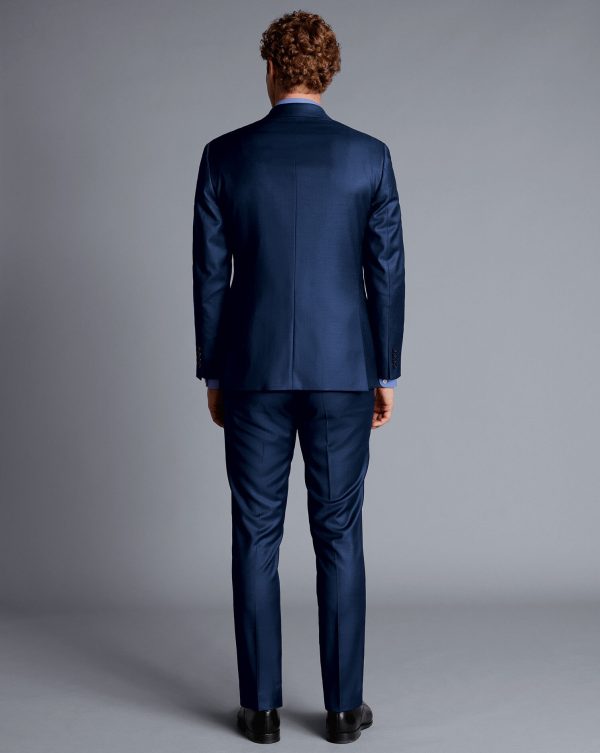 Singertrad582446 Natural Stretch Twill Suit - Mid Blue - Image 4
