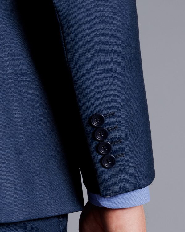 Singertrad582446 Natural Stretch Twill Suit - Mid Blue - Image 3