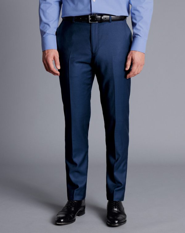 Singertrad582446 Natural Stretch Twill Suit - Mid Blue - Image 5