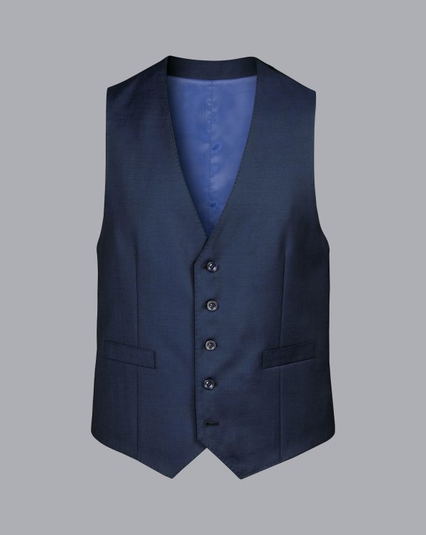 Singertrad582446 Natural Stretch Twill Suit - Mid Blue - Image 6