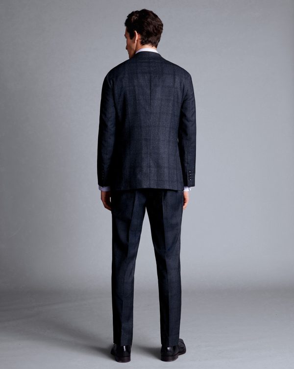 Singertrad582453 Check Suit - Denim Blue - Image 4