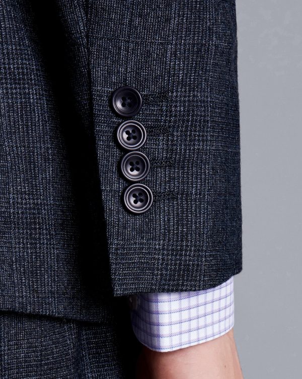 Singertrad582453 Check Suit - Denim Blue - Image 3