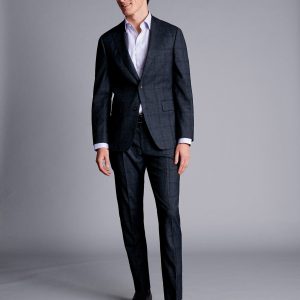 Singertrad582453 Check Suit - Denim Blue