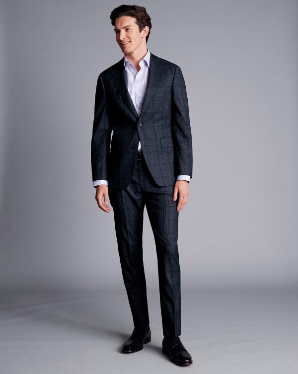 Singertrad582453 Check Suit - Denim Blue