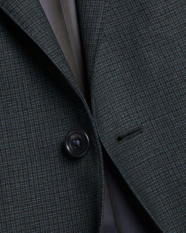 Singertrad582448 Micro Check Suit - Dark Grey - Image 3