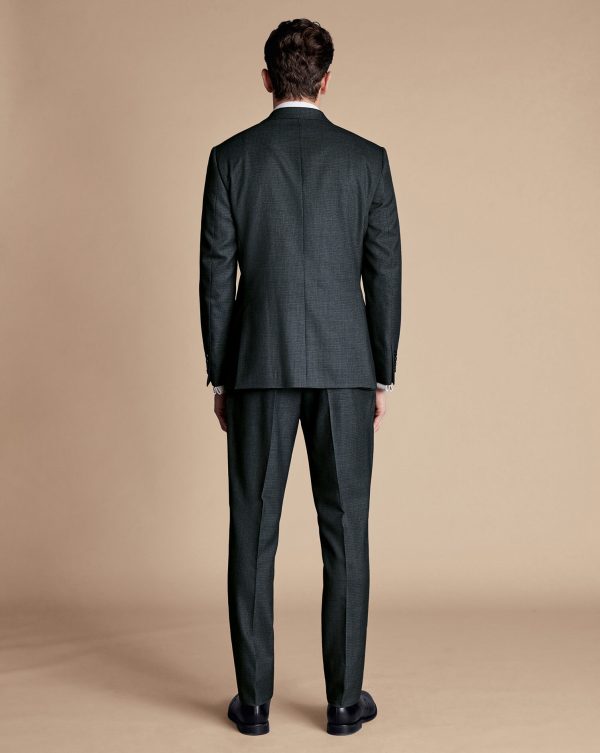 Singertrad582448 Micro Check Suit - Dark Grey - Image 6