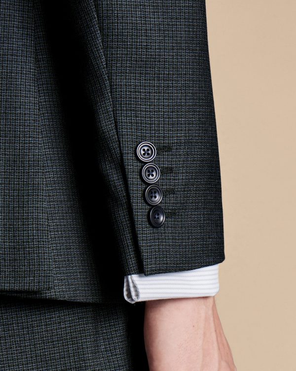 Singertrad582448 Micro Check Suit - Dark Grey - Image 5