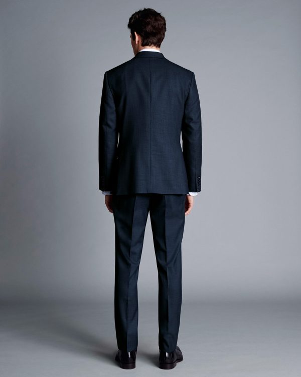 Singertrad582452 Micro Check Suit - Ink Blue - Image 6