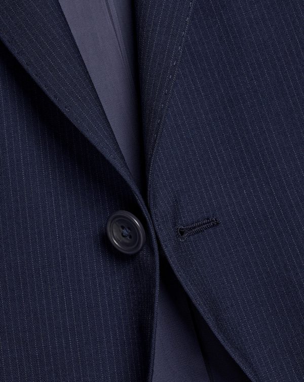 Singertrad582450 Micro Stripe Suit - Navy - Image 2