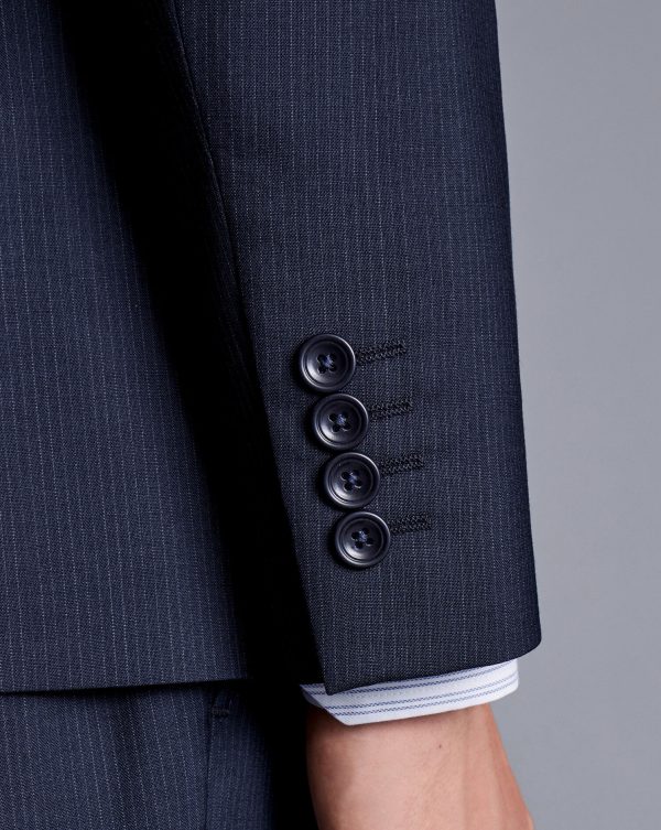 Singertrad582450 Micro Stripe Suit - Navy - Image 3