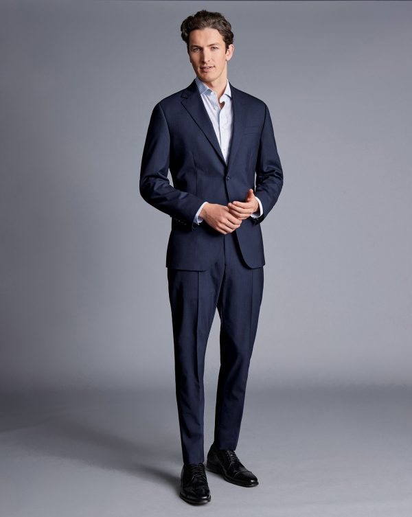Singertrad582450 Micro Stripe Suit - Navy