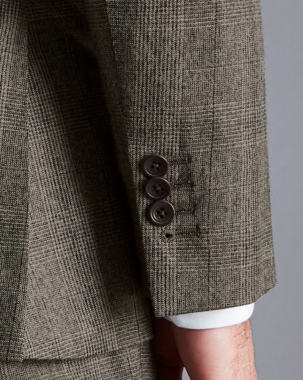 Singertrad582456 Prince of Wales Check Suit - Oatmeal - Image 3