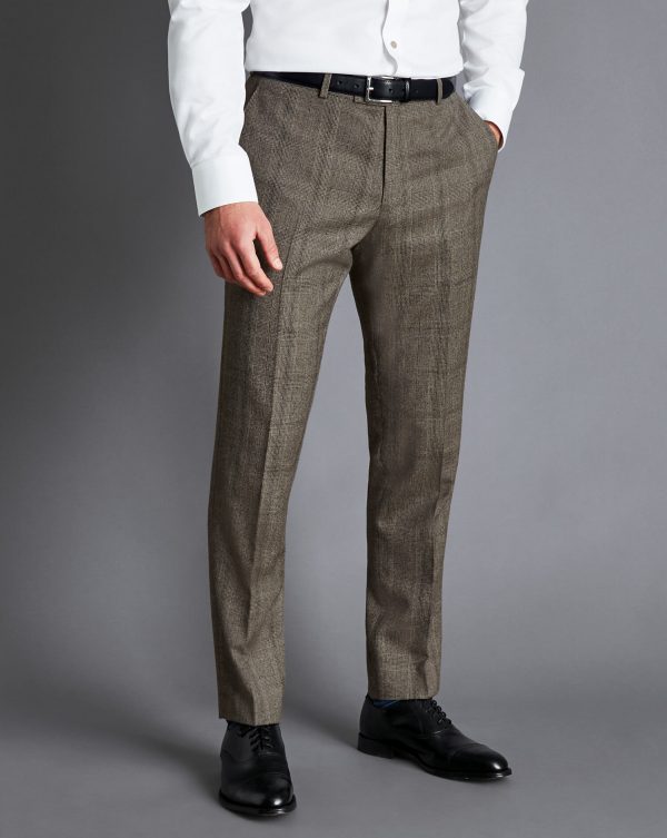 Singertrad582456 Prince of Wales Check Suit - Oatmeal - Image 5