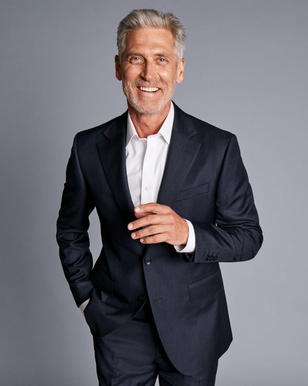 Singertrad582458 Italian Twill Suit - Navy - Image 5