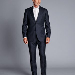 Singertrad582458 Italian Twill Suit - Navy