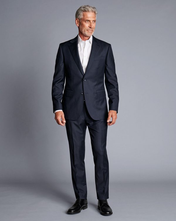 Singertrad582458 Italian Twill Suit - Navy