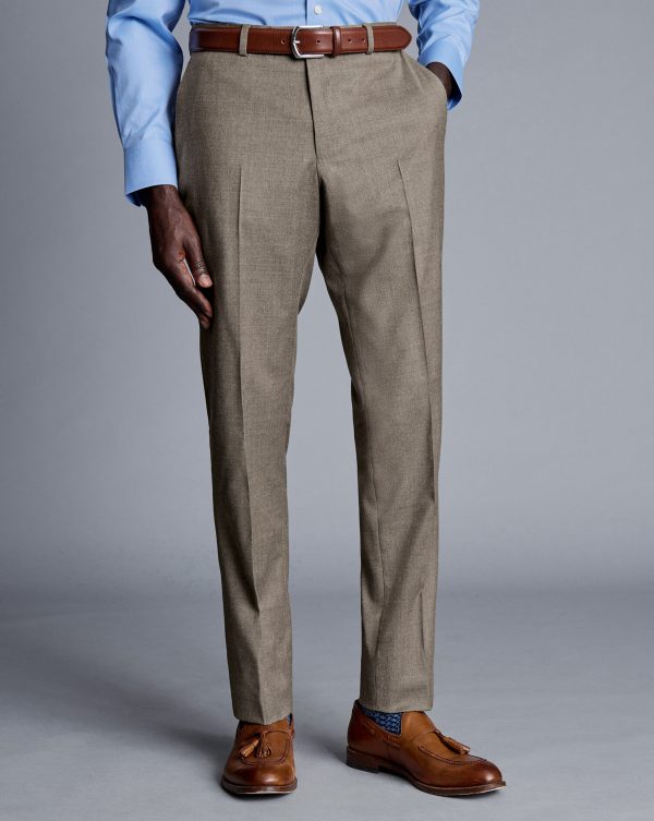 Singertrad582455 Italian Suit - Taupe - Image 6