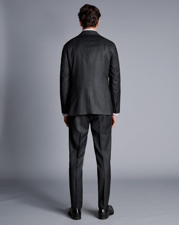 Singertrad582459 Italian Luxury Suit - Charcoal Grey - Image 4