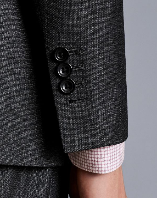 Singertrad582459 Italian Luxury Suit - Charcoal Grey - Image 3