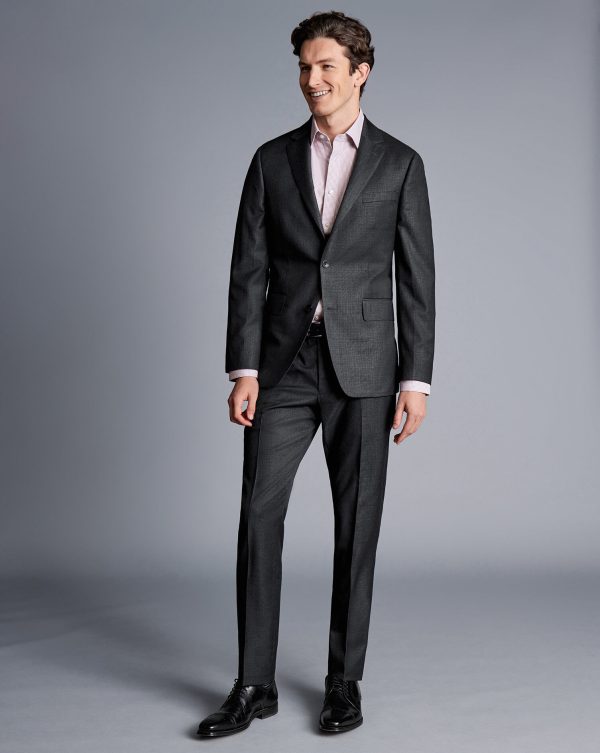 Singertrad582459 Italian Luxury Suit - Charcoal Grey